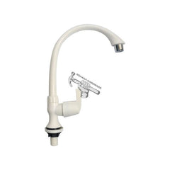 SWAN NECK SINK TAP WHITE